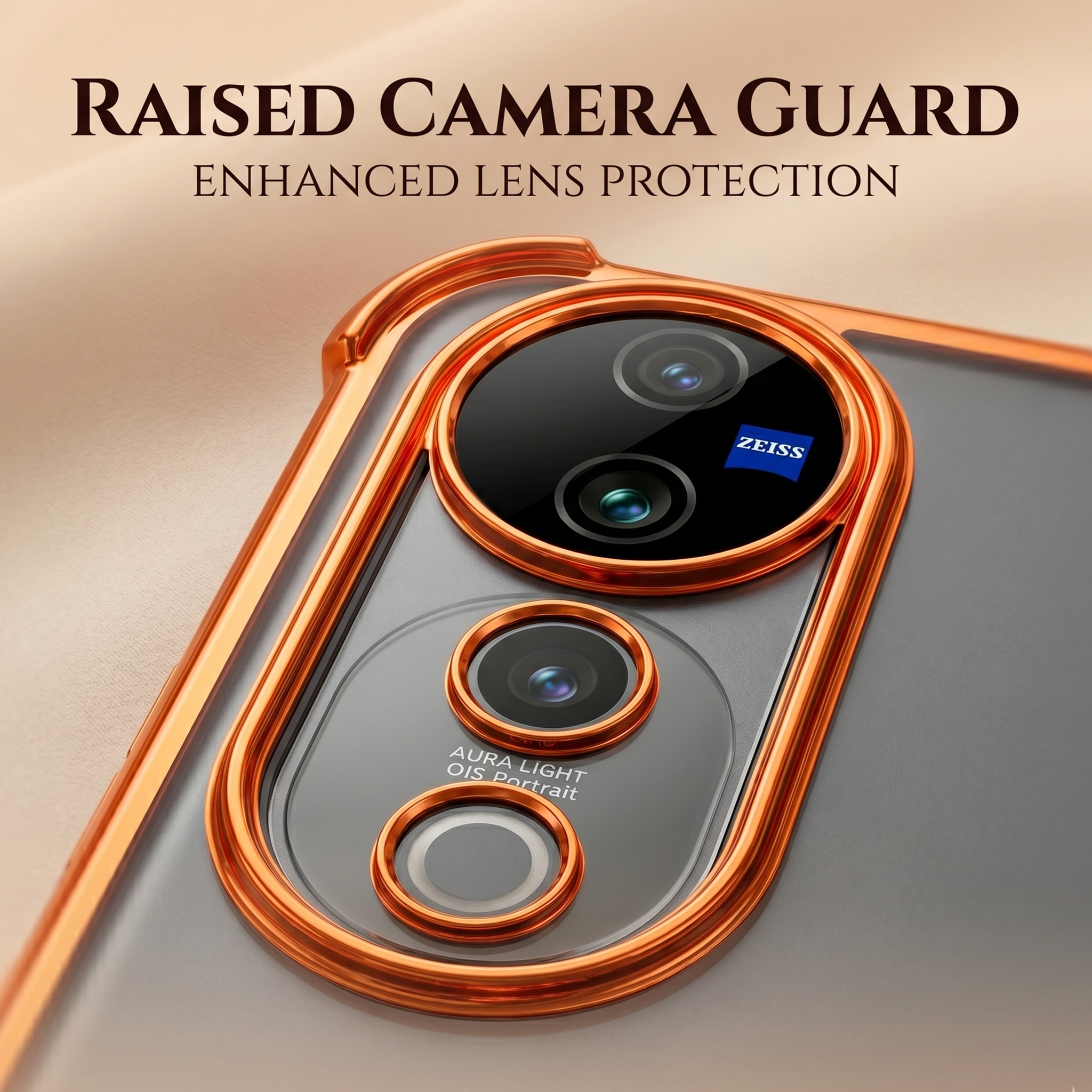 Vivo V40 Pro 5G Invincible Bracket Ring Stand Airbag Cosmic Orange Case