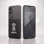 Vivo Y400 Pro 5G Satyamev Jayate 2-in-1 Emblem Carbon Fiber Leather Phone Case