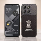 Motorola Edge 60 Pro 5G Satyamev Jayate 2-in-1 Emblem Carbon Fiber Leather Phone Case