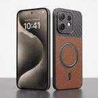 Oppo Reno 16 5G Carbon Fiber Leather Hybrid MagSafe Magnetic Case