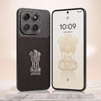 Motorola Edge 70 Fusion 5g Satyamev Jayate Carbon Fiber Leather Hybrid Phone Case