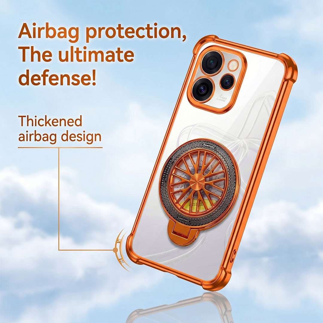 Oppo Reno 15 Pro Mini 5G Stress Buster Wheel Rotating Airbag Cosmic Orange Case