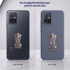 Vivo Y75 5G Compatible Satyamev Jayate 3D Metal Emblem Sticker