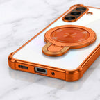 Samsung Galaxy A36 5G Invincible Bracket Ring Stand Airbag Cosmic Orange Case
