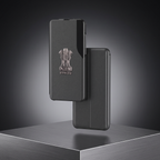 Vivo Y200 Pro 5G Metal Emblem Satyamev Jayate Half Window Leather Flip Case