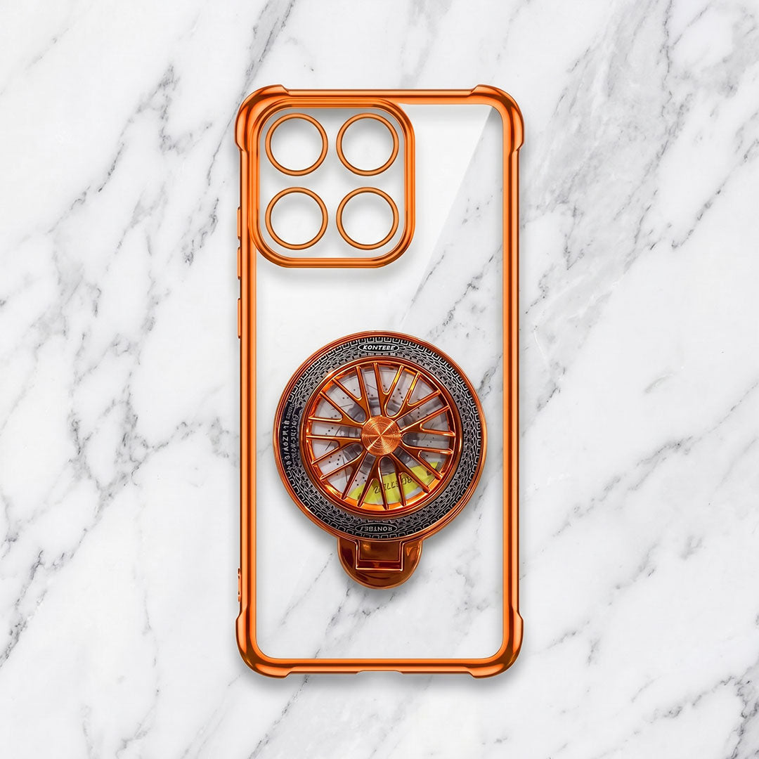 Motorola Edge 60 Pro 5G Stress Buster Wheel Rotating Airbag Cosmic Orange Case