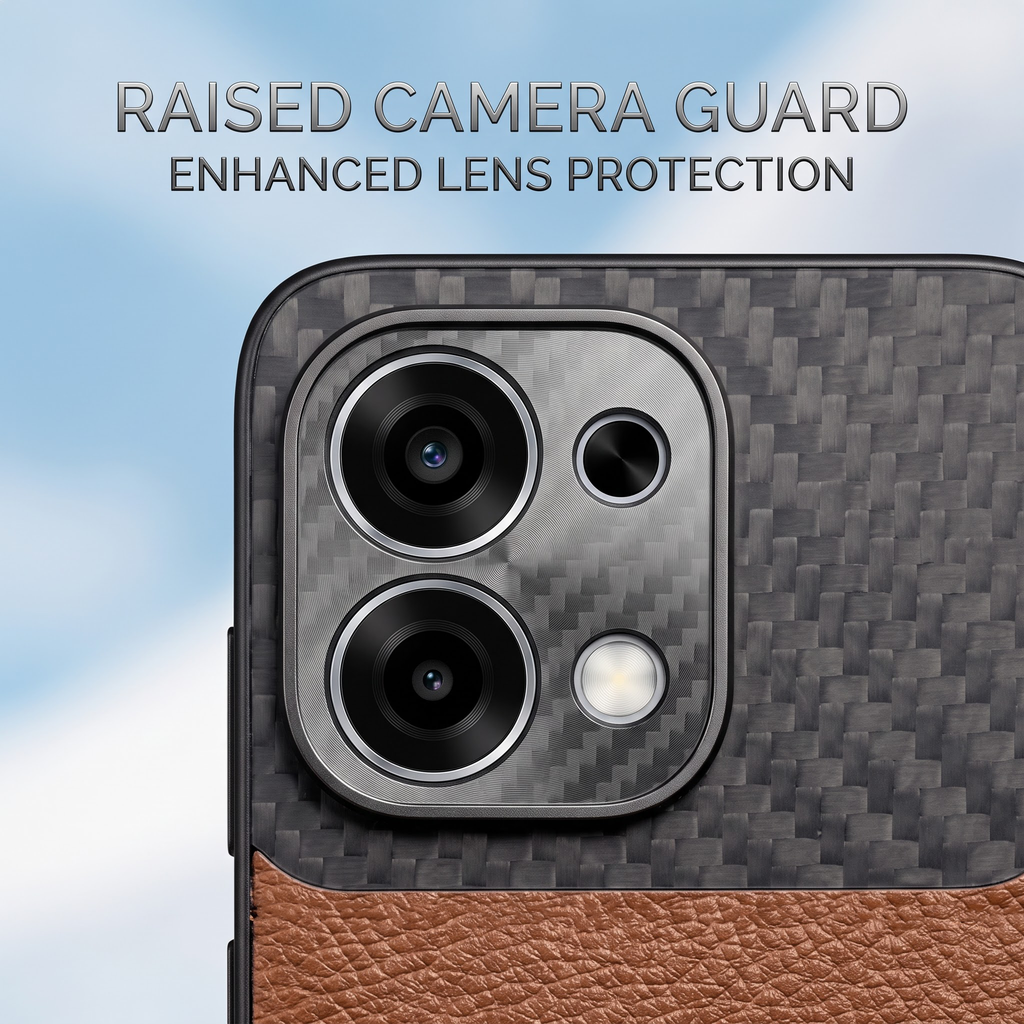 Oppo F31 5G Satyamev Jayate 2-in-1 Emblem Carbon Fiber Leather Phone Case