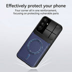 Samsung Galaxy M56 5G Premium Magsafe Magnetic Leather Lens Protective Case