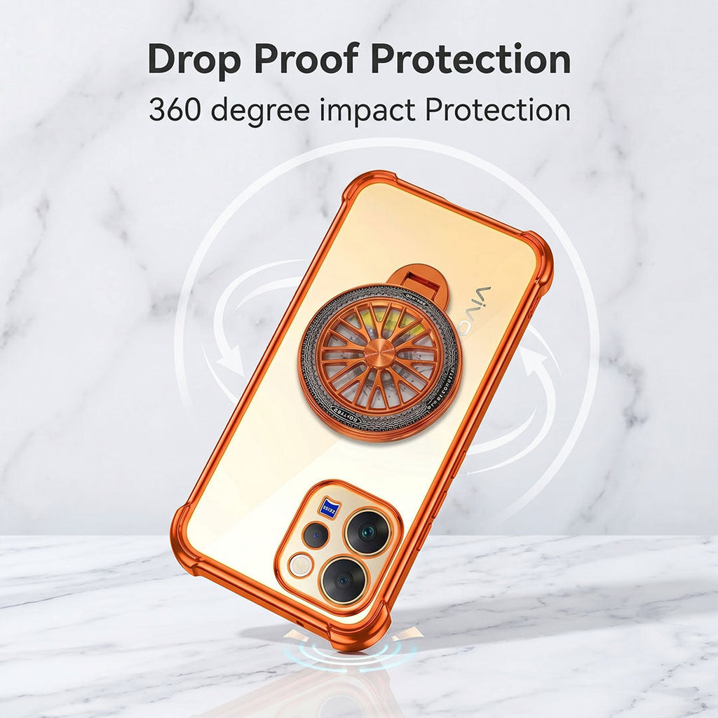Vivo V70 5G Stress Buster Wheel Rotating Airbag Cosmic Orange Case