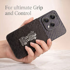 Oppo Reno 15 5G Satyamev Jayate Carbon Fiber Leather Hybrid Phone Case
