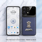 Oppo Reno 14 5G Satyamev Jayate 2-in-1 Emblem Leather Lens Protective Back Case