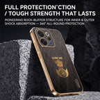 Vivo V70 5G Satyamev Jayate 3D Electroplated Frame Gold Thread Pattern Hard Back Case