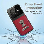 Oppo F31 Pro 5G Satyamev Jayate 2-in-1 Emblem Leather Lens Protective Back Case