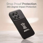Motorola Edge 60 Pro 5G Satyamev Jayate 2-in-1 Emblem Carbon Fiber Leather Phone Case