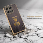 Motorola Edge 70 Pro 5G Satyamev Jayate 3D Electroplated Frame Gold Thread Pattern Hard Back Case