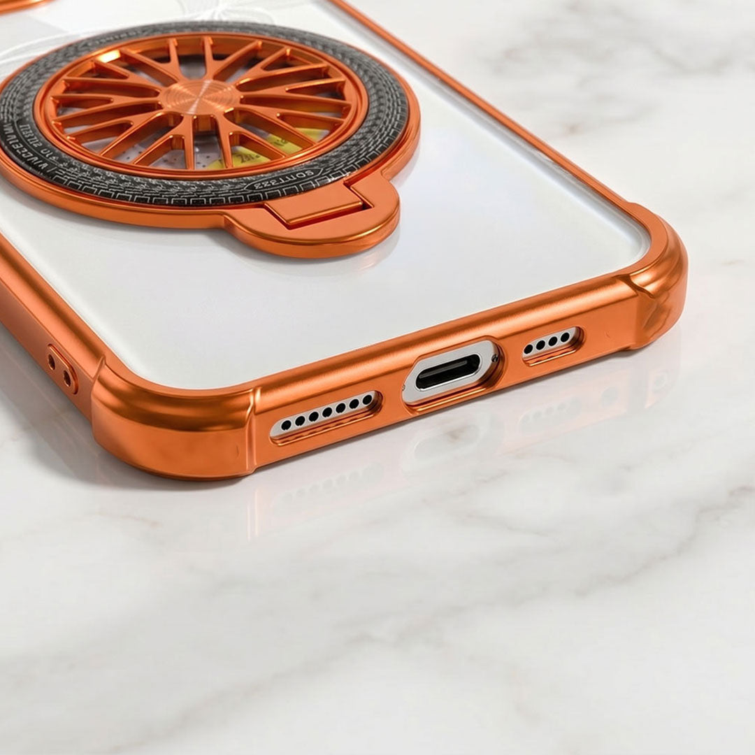 Samsung Galaxy A36 5G Stress Buster Wheel Rotating Airbag Cosmic Orange Case