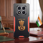 Redmi Note 14 Pro+ 5G Satyamev Jayate 3D Metal Aluminium Back Case