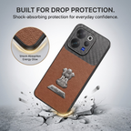Vivo V70 5G Satyamev Jayate 2-in-1 Emblem Carbon Fiber Leather Phone Case