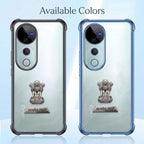 Vivo V40 Pro 5G Satyamev Jayate 2-in-1 Emblem Transparent Shockproof Airbag Case