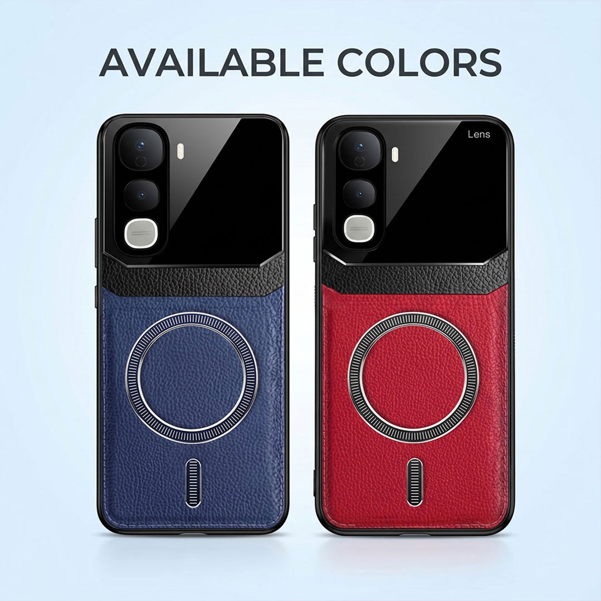 Vivo Y400 Pro 5G Premium Magsafe Magnetic Leather Lens Protective Case