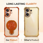 Vivo V60 5G Invincible Bracket Ring Stand Airbag Cosmic Orange Case