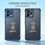 Oppo Reno 15 5G Satyamev Jayate 2-in-1 Emblem Transparent Shockproof Airbag Case