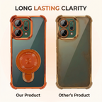 Oppo Reno 14 5G Invincible Bracket Ring Stand Airbag Cosmic Orange Case