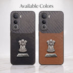 Vivo Y400 Pro 5G Satyamev Jayate 2-in-1 Emblem Carbon Fiber Leather Phone Case