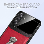 Samsung Galaxy A54 5G Satyamev Jayate 2-in-1 Emblem Leather Lens Protective Back Case