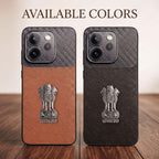 Oppo Reno 15 Pro Mini 5G Satyamev Jayate Carbon Fiber Leather Hybrid Phone Case