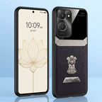 Vivo Y28s 5G Satyamev Jayate 2-in-1 Emblem Leather Lens Protective Back Case