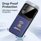 Vivo V70 FE 5G Satyamev Jayate 2-in-1 Emblem Leather Lens Protective Back Case