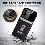 Vivo T2 Pro 5G Satyamev Jayate 2-in-1 Emblem Leather Lens Protective Back Case