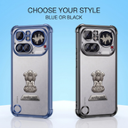 Nothing Phone 4a Pro 5G Satyamev Jayate 2-in-1 Emblem Transparent Shockproof Airbag Case