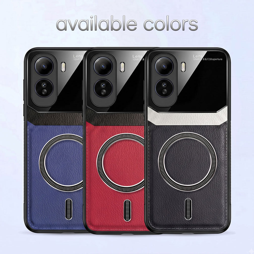 Vivo T5 Pro 5G Premium Magsafe Magnetic Leather Lens Protective Case