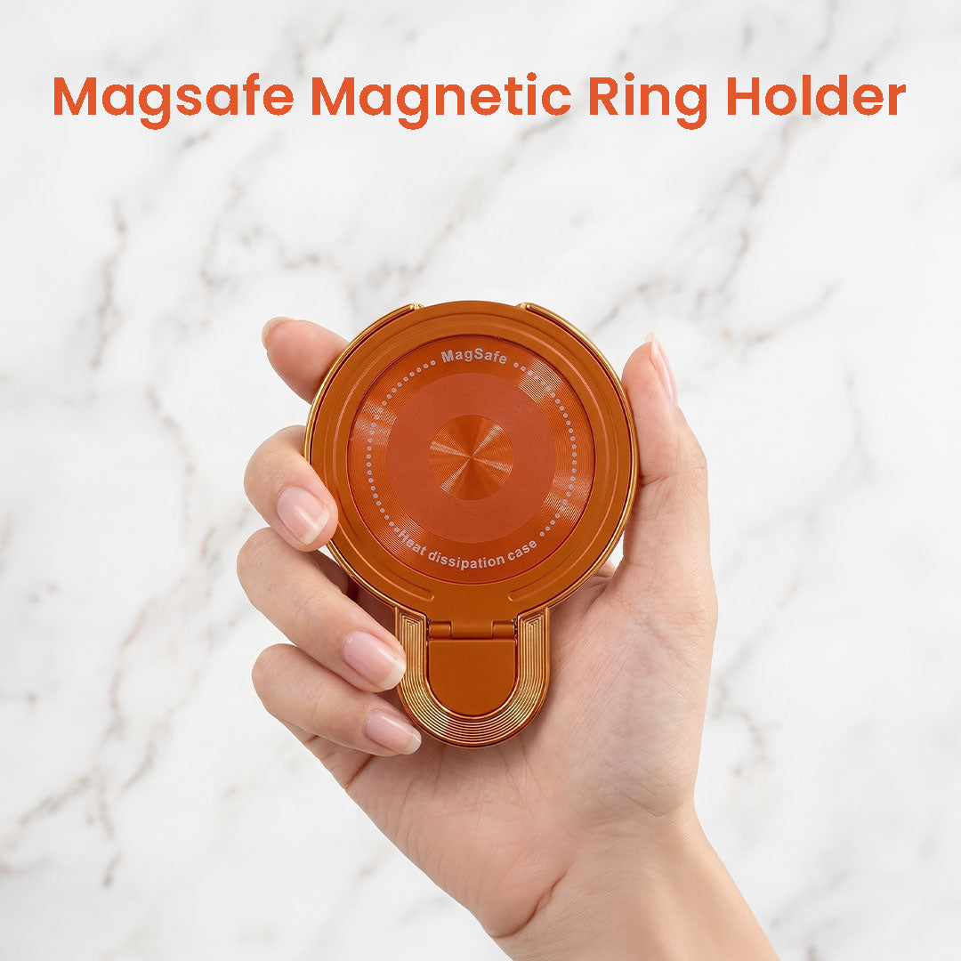 Vivo V60e 5G Invincible Bracket Ring Stand Airbag Cosmic Orange Case