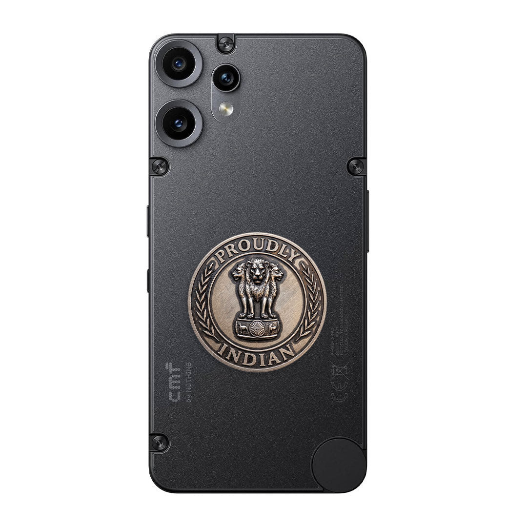 CMF Phone 2 Pro 5G Compatible Satyamev Jayate 3D Metal Emblem Sticker