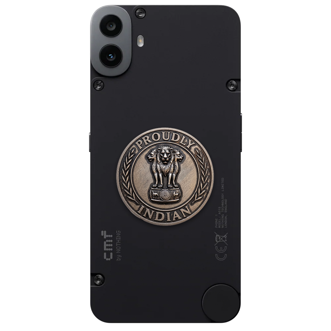 CMF Phone 1 5G Compatible Satyamev Jayate 3D Metal Emblem Sticker
