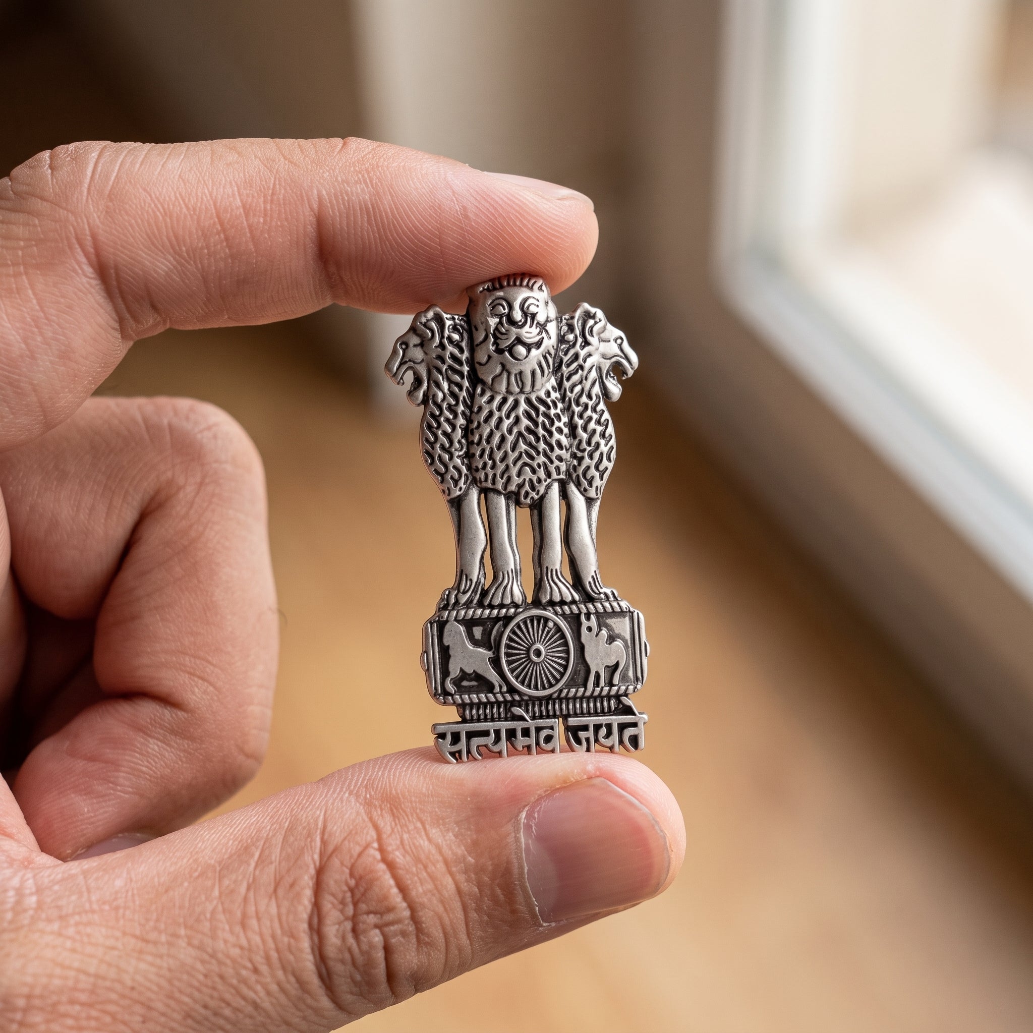 OPPO A6s 5G Compatible Satyamev Jayate 3D Metal Emblem Sticker