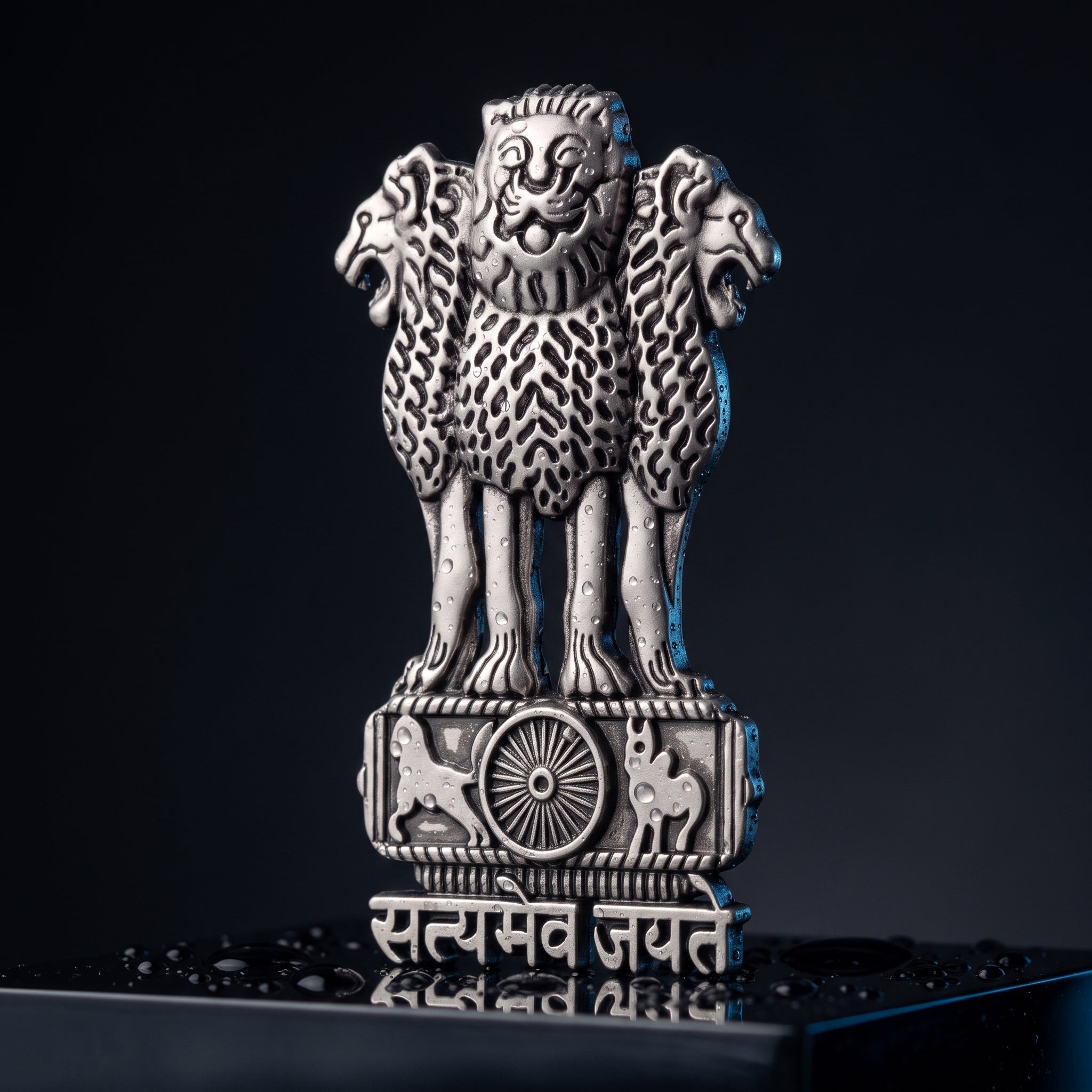 Xiaomi 17 5G Compatible Satyamev Jayate 3D Metal Emblem Sticker