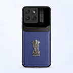 Motorola Edge 70 5G Satyamev Jayate 3D Metal Leather Back Case