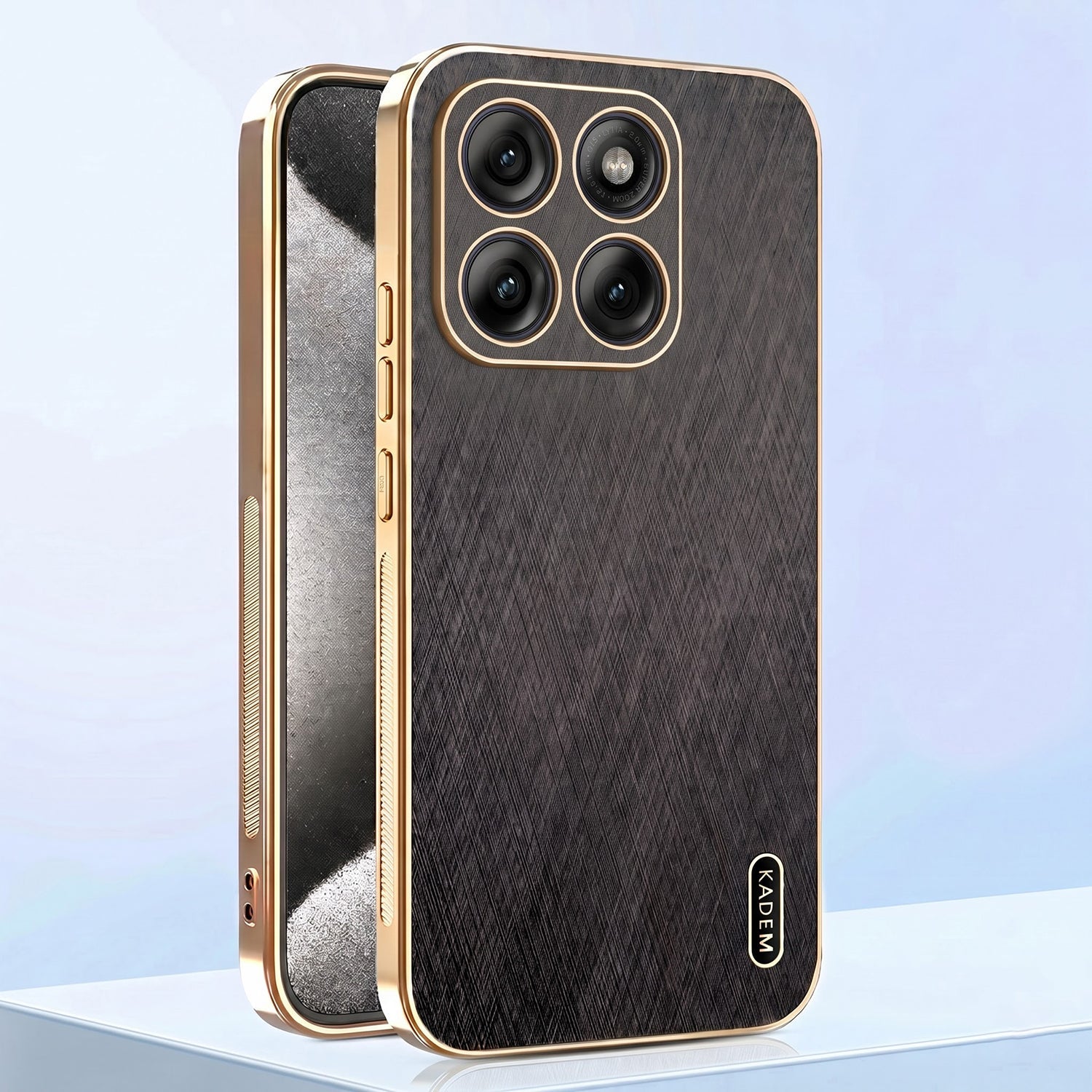 Motorola Edge 60 Pro 5G Premium Electroplated Frame Gold Thread Pattern Soft Case