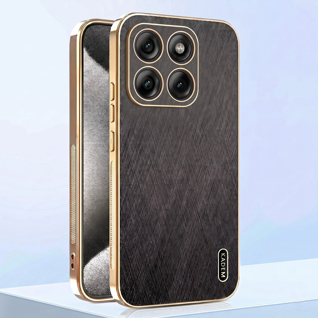 Motorola Edge 70 5G Premium Electroplated Frame Gold Thread Pattern Soft Case