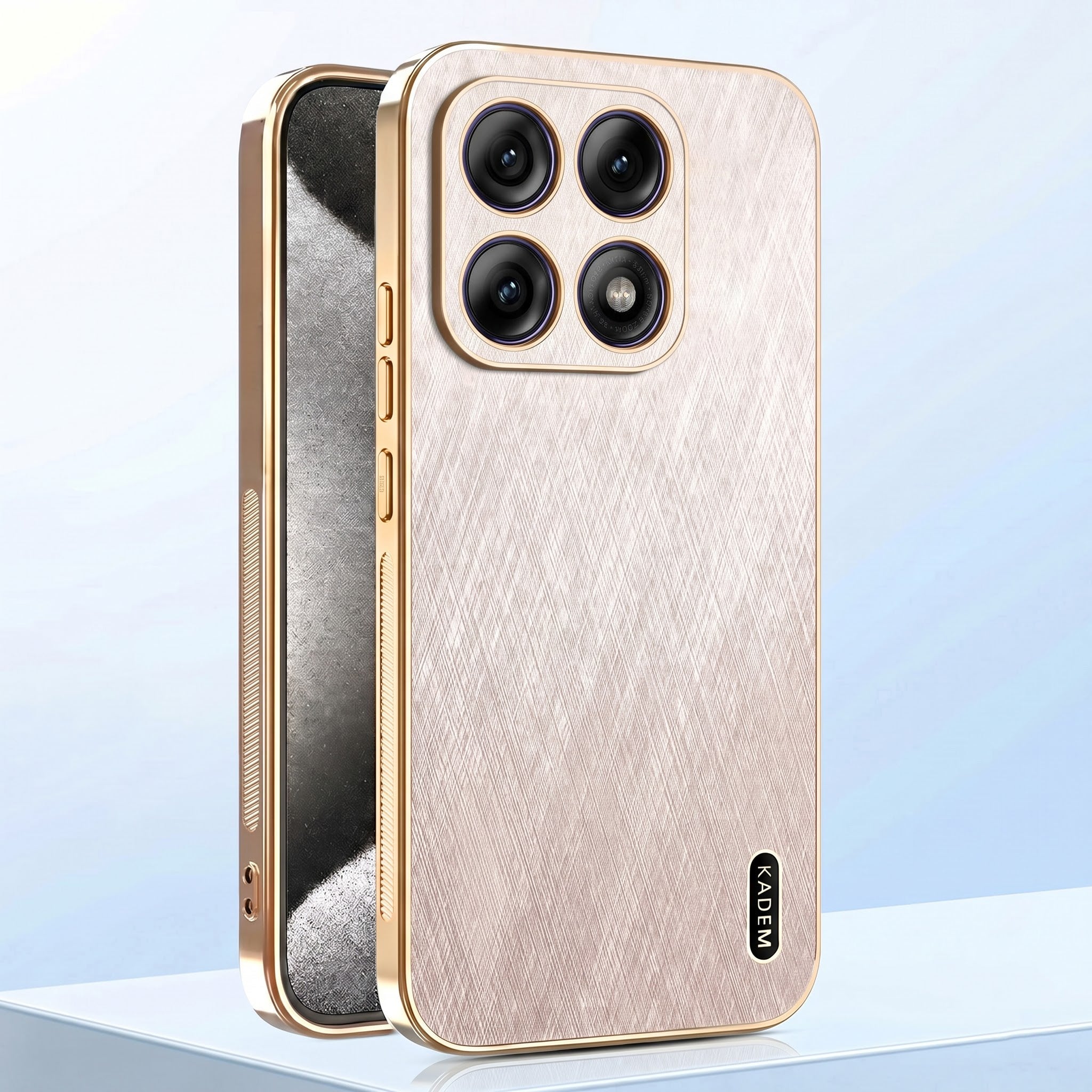 Motorola Edge 70 Pro 5G Premium Electroplated Frame Gold Thread Pattern Soft Case