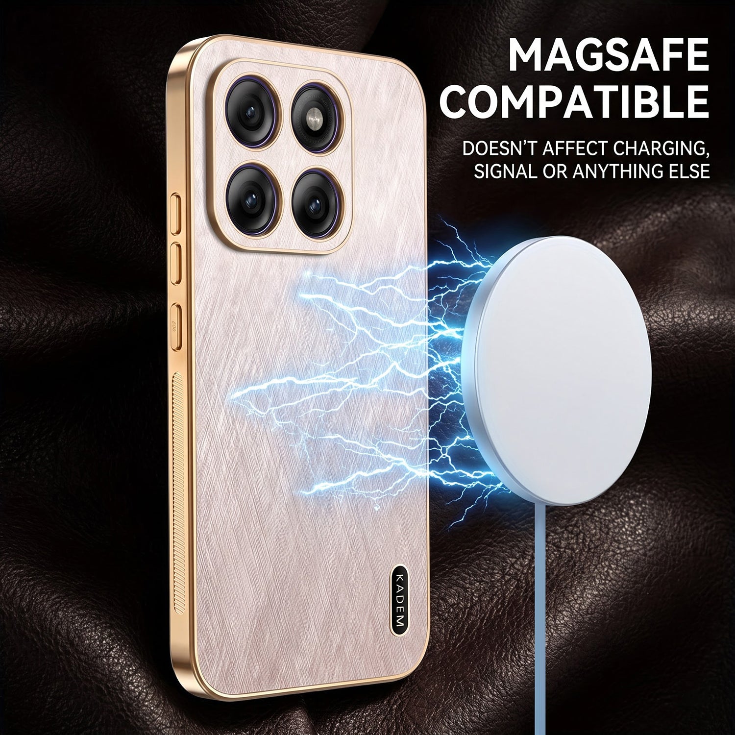 Motorola Edge 60 Pro 5G Premium Electroplated Frame Gold Thread Pattern Soft Case