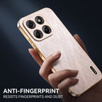Motorola Edge 70 Fusion 5G Premium Electroplated Frame Gold Thread Pattern Soft Case