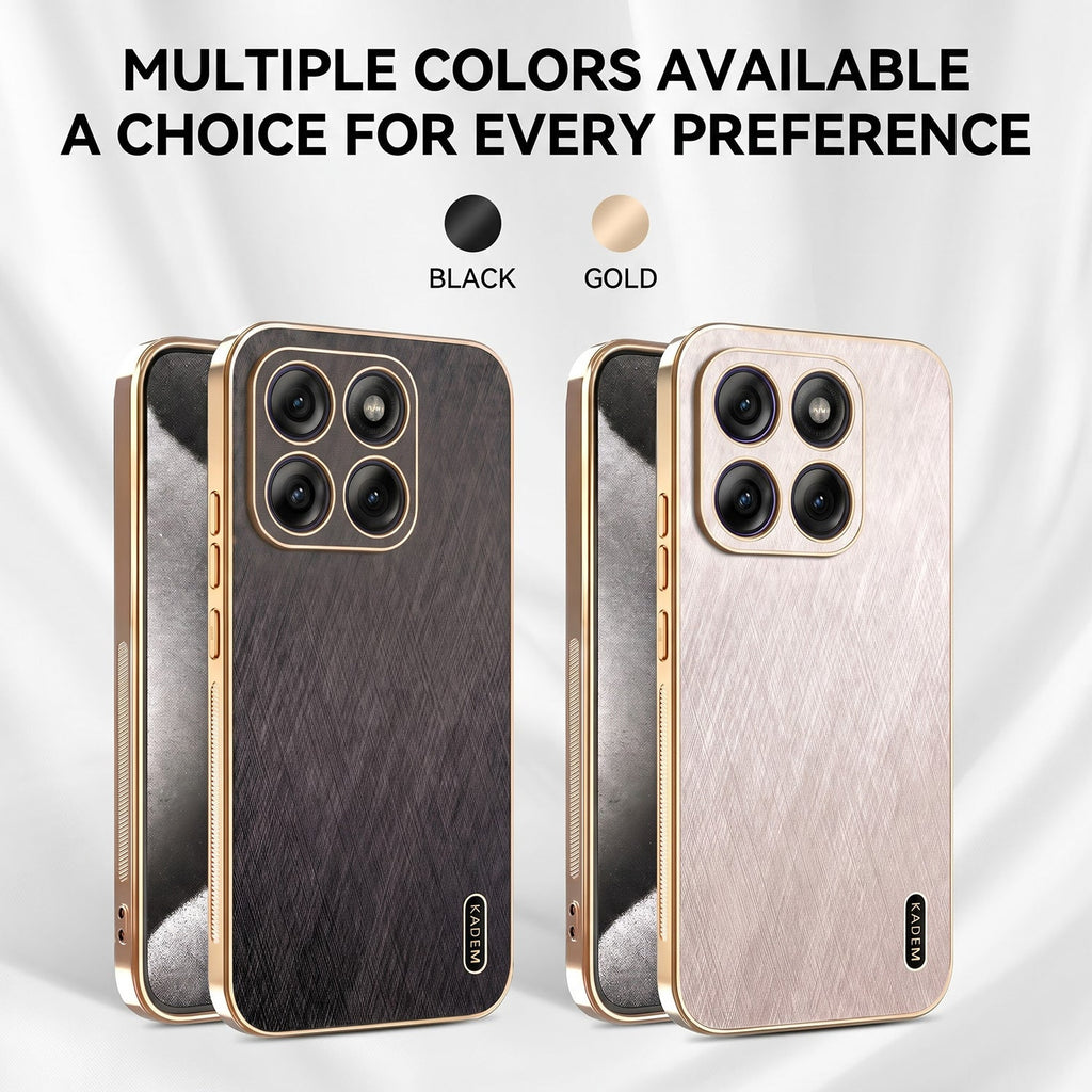 Motorola Edge 70 Fusion 5G Premium Electroplated Frame Gold Thread Pattern Soft Case