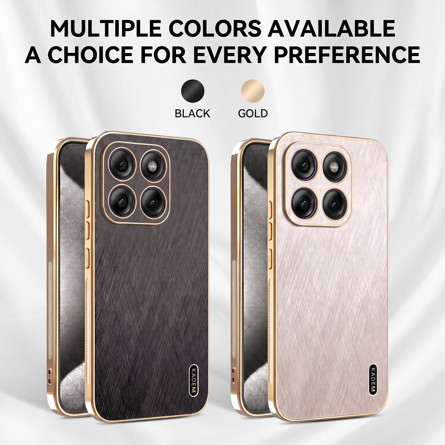 Motorola Edge 60 Pro 5G Premium Electroplated Frame Gold Thread Pattern Soft Case