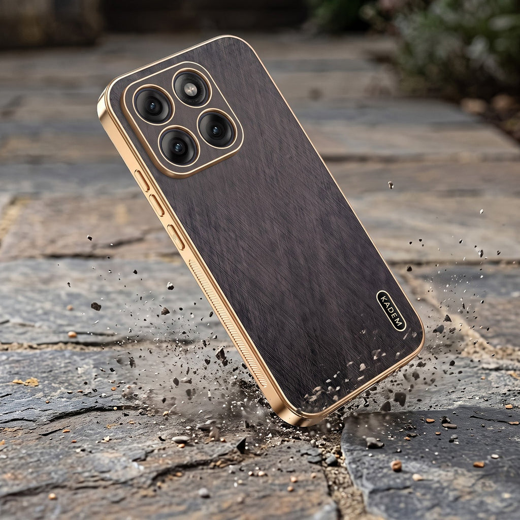 Motorola Edge 60 Pro 5G Premium Electroplated Frame Gold Thread Pattern Soft Case