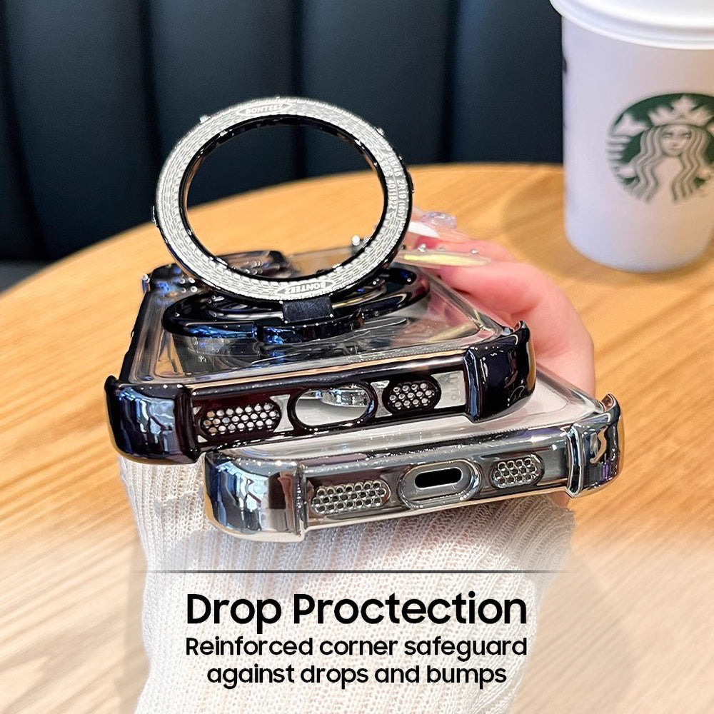 Redmi Note 14 Pro 5G Premium Stress Buster Wheel Rotating Shockproof Airbags Case